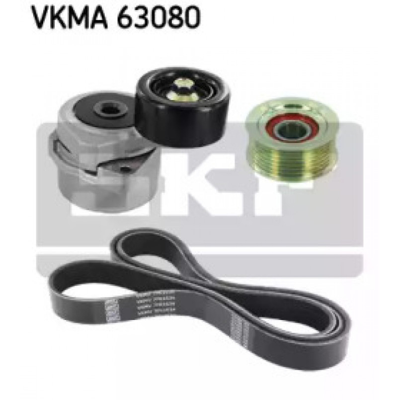 VKMA 63080 SKF Комплект доріжкового ремня (ролик, ремінь)